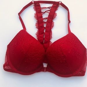 Victoria’s Secret Red Criss Cross T- back Bra